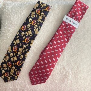 2 Holiday ties (Christmas and Halloween)